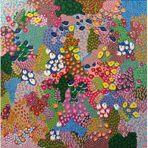 Maseerah Abdul Razzaque, 36 x 36 Inch, Glitter and Oil on Canvas, AC-MARZK-001 Maseerah Abdul Razzaque, 36 x 36 Inch, Glitter and Oil on Canvas, AC-MARZK-001